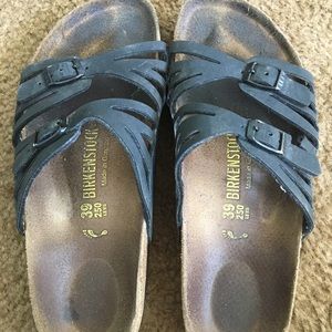 Birkenstocks Black Flor Granada 39N Sandals